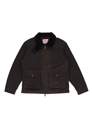 Duggan oversized waxed jakke Chocolate Brown Hunter